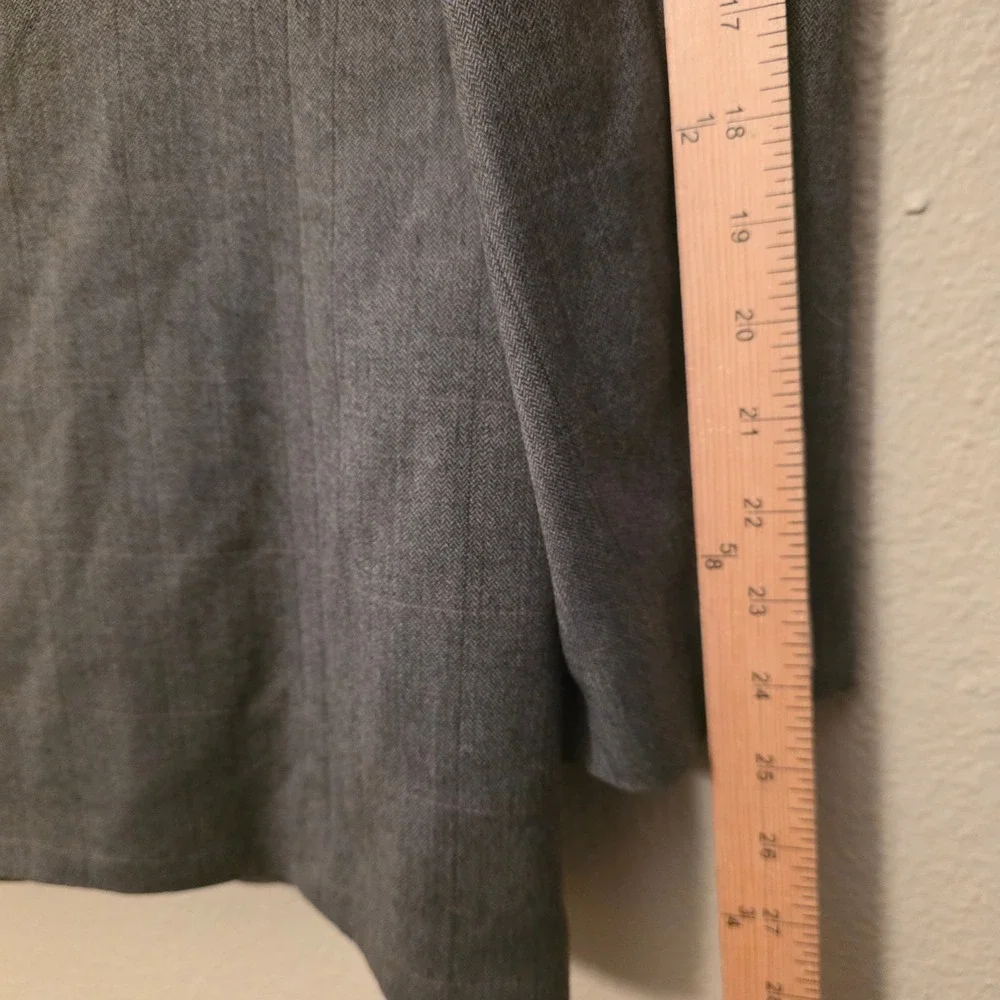 Christian Dior Monsieur Vintage Brown Wool Double Breasted Blazer 40R Windowpane